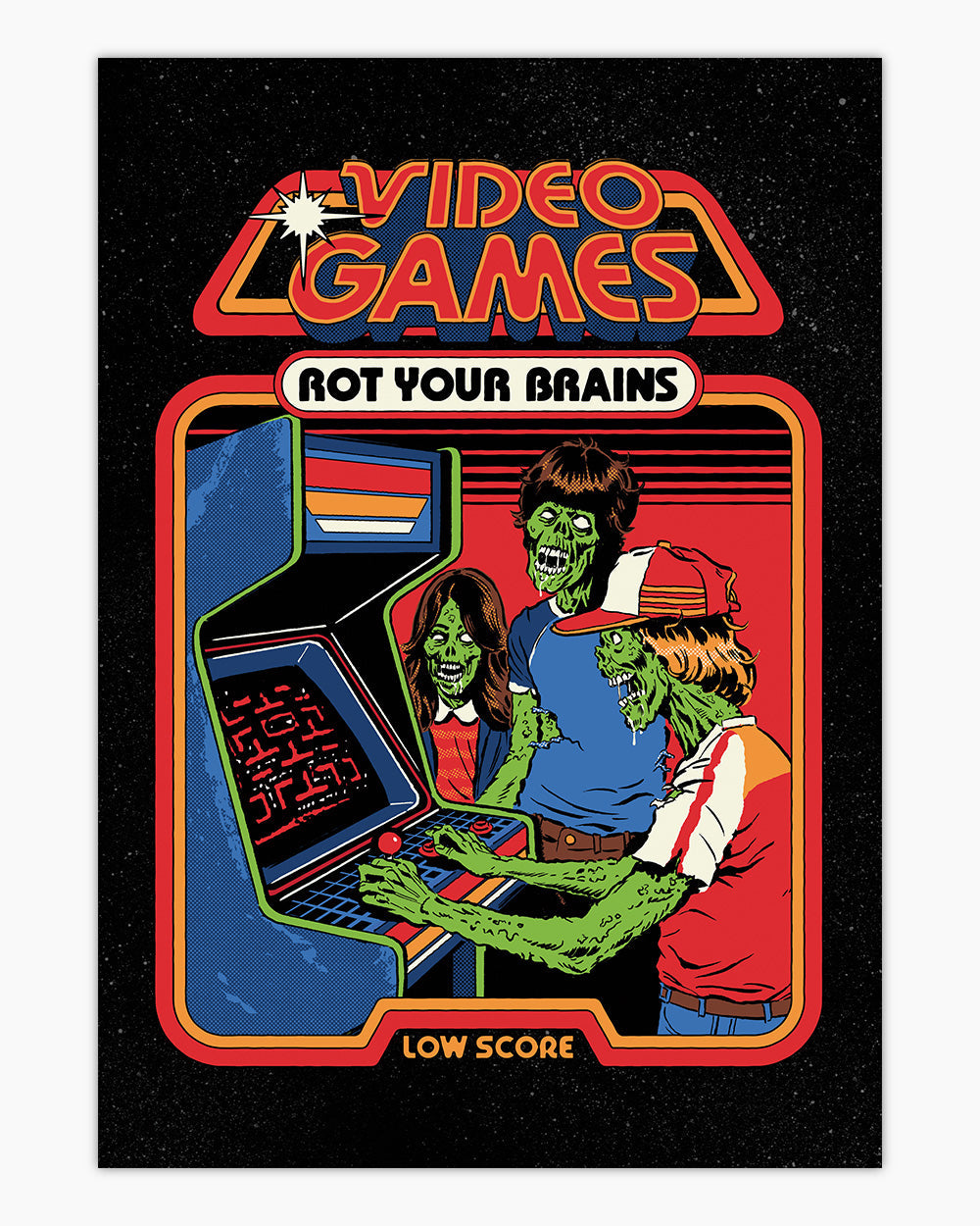 Video Games Rot Your Brains Art Print