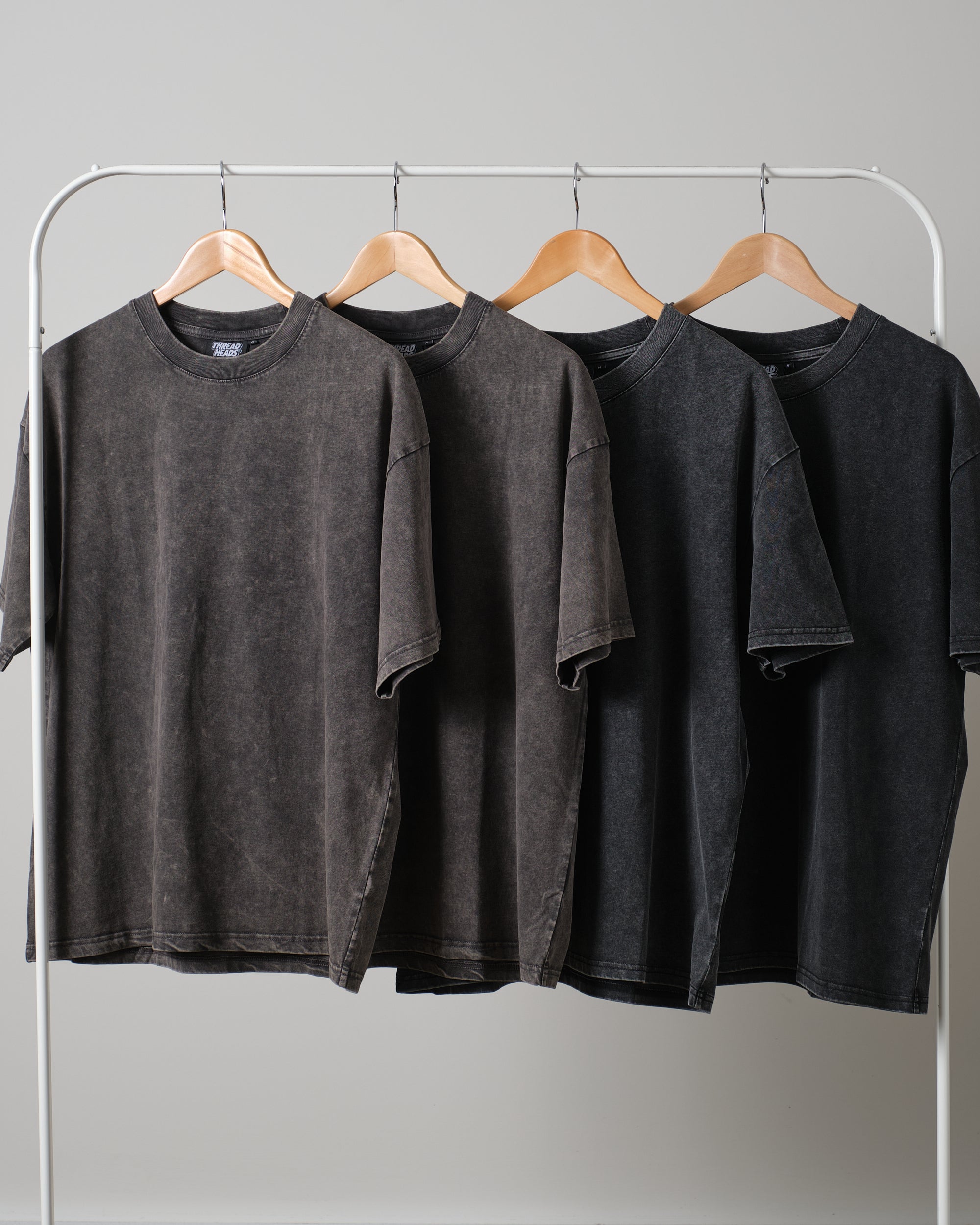 Wash Tee 4 Pack: Black Stone, Grey Stone