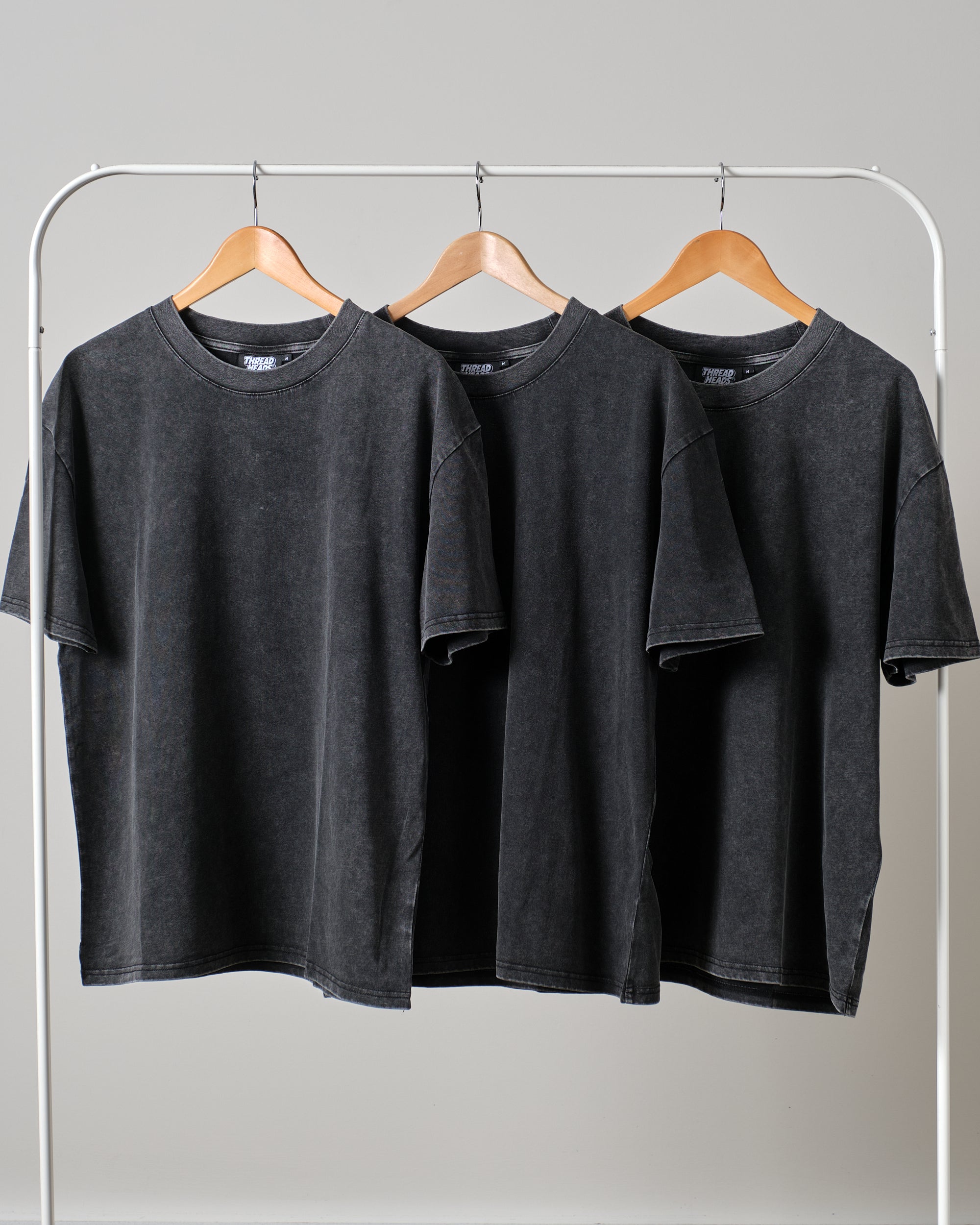 Wash Tee 3 Pack: Black Stone