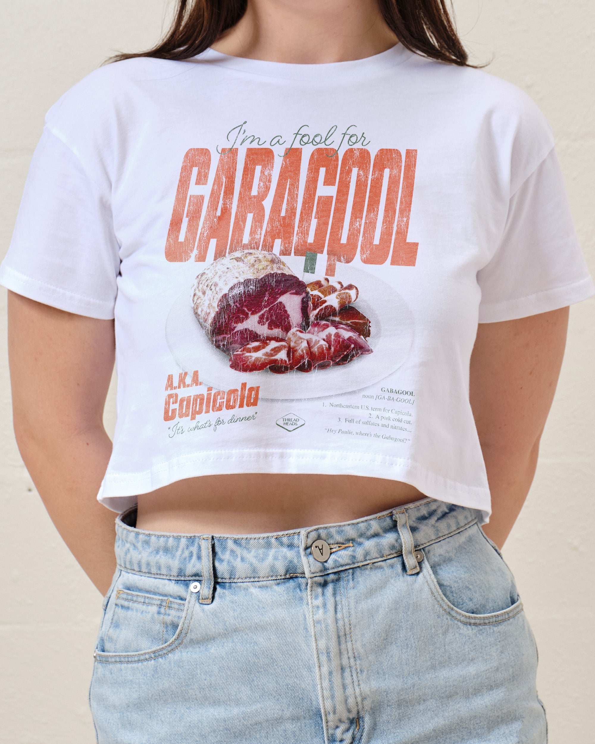 I'm a Fool for Gabagool Crop Tee