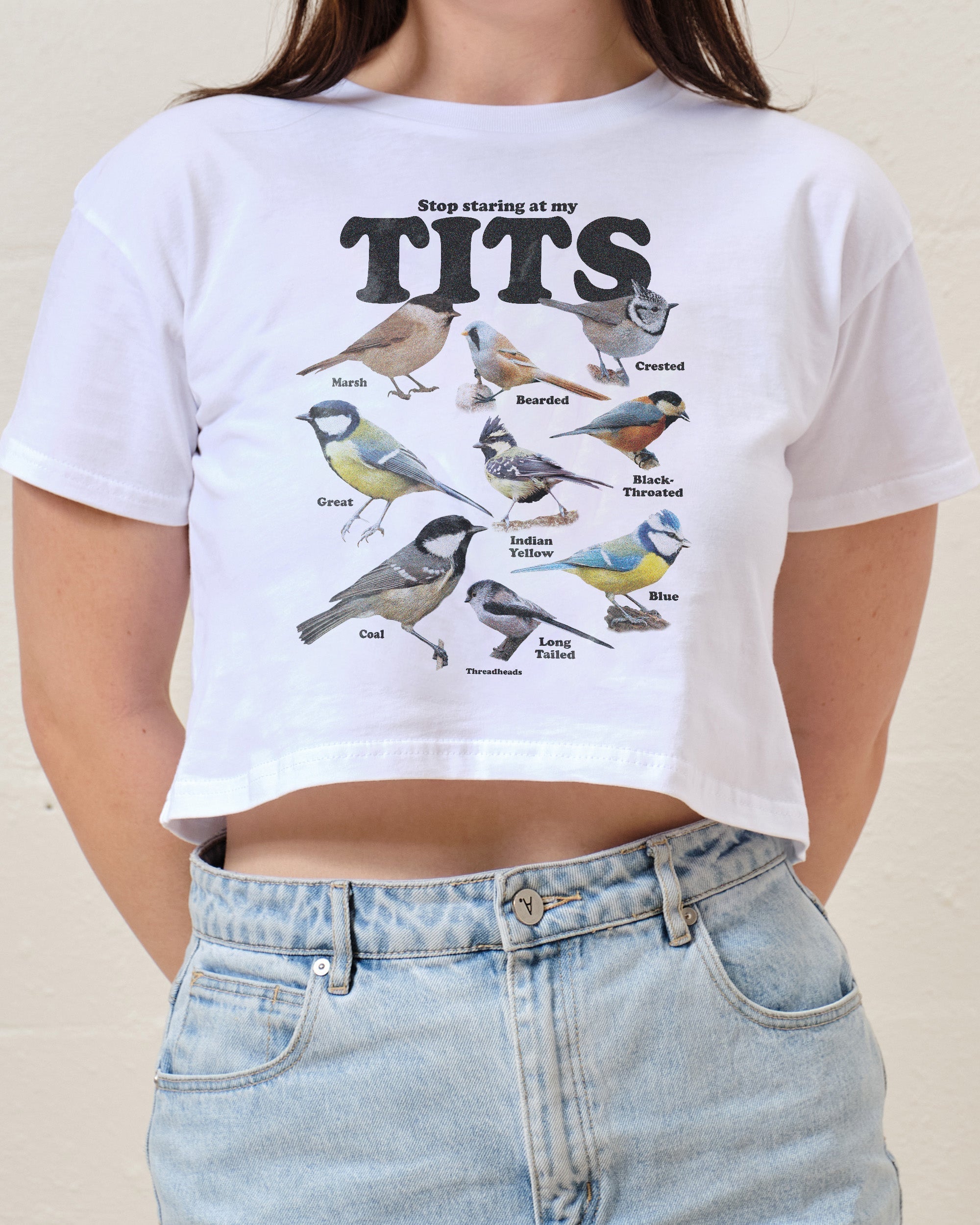 Stop Staring At My Tits Crop Tee