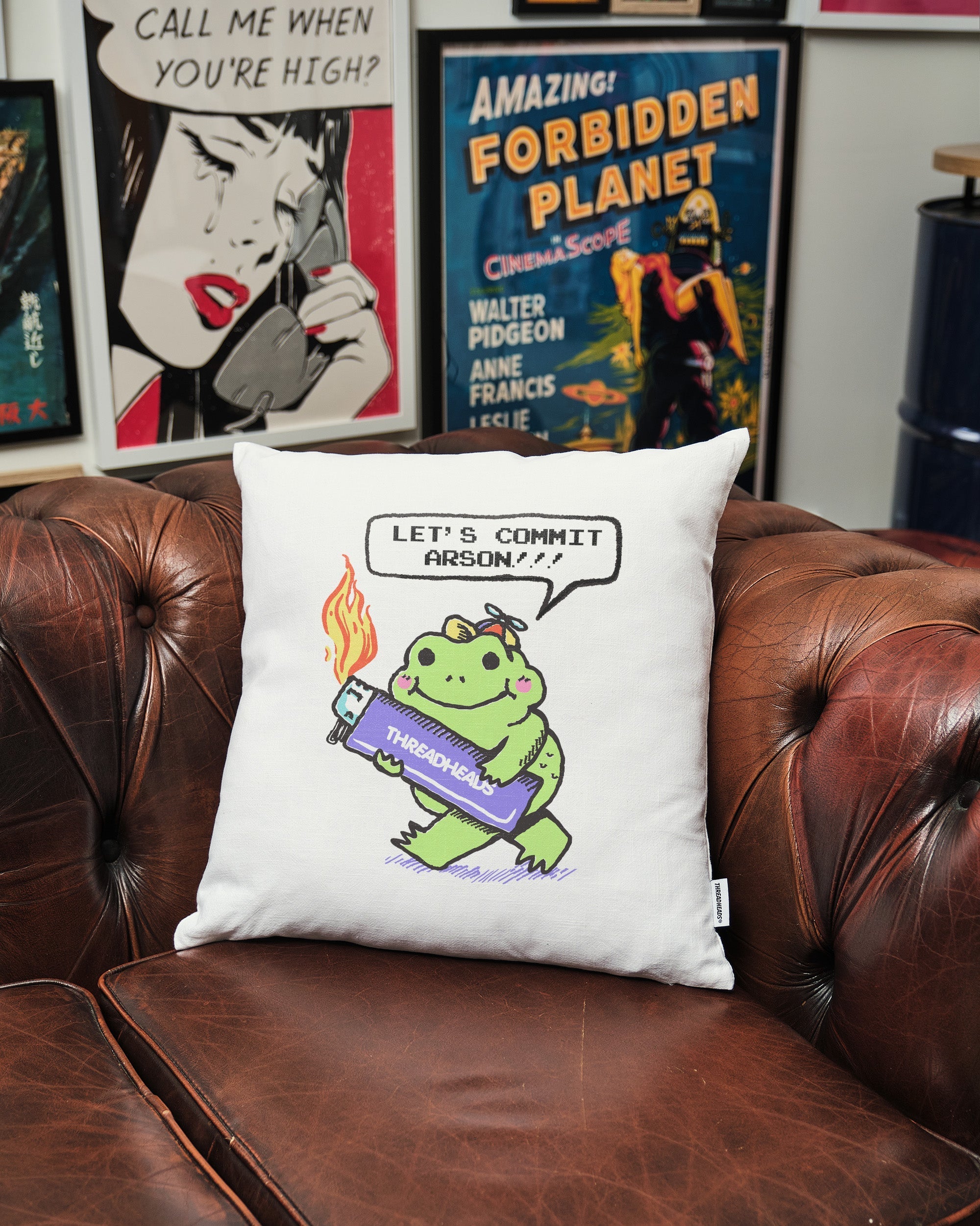 Let's Commit Arson Cushion