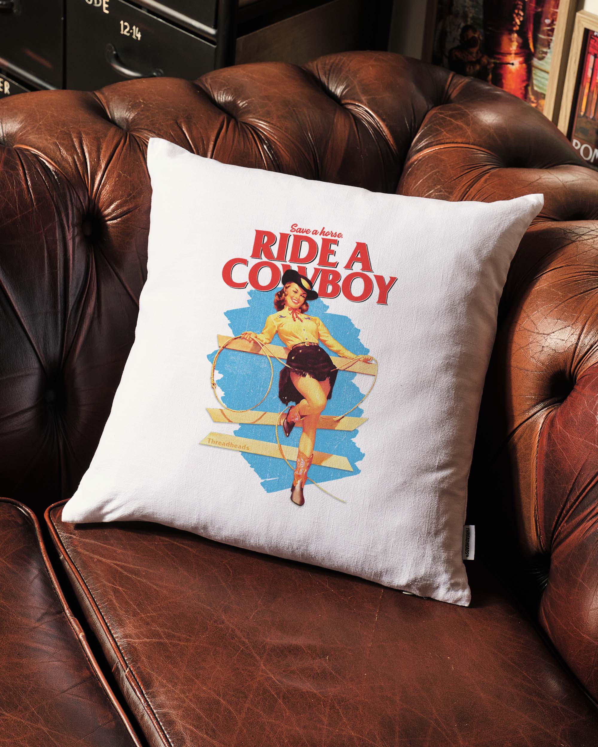 Save a Horse, Ride a Cowboy Cushion