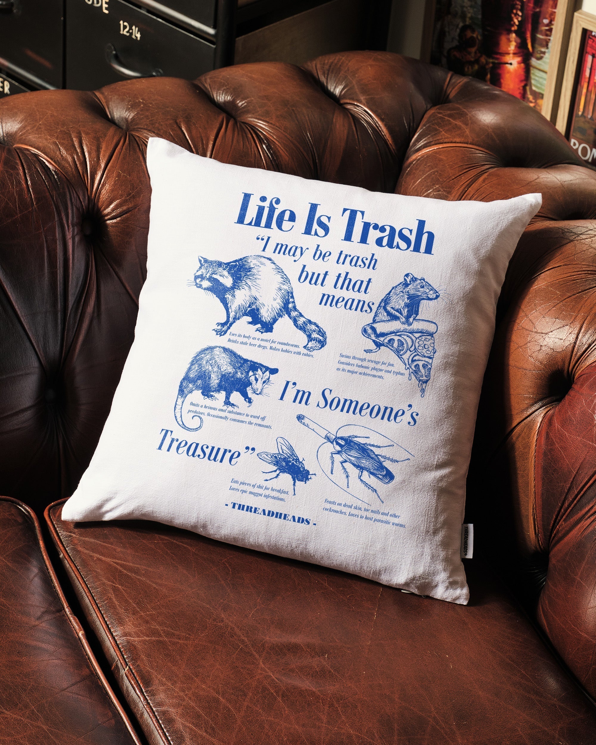 Life Is Trash Cushion