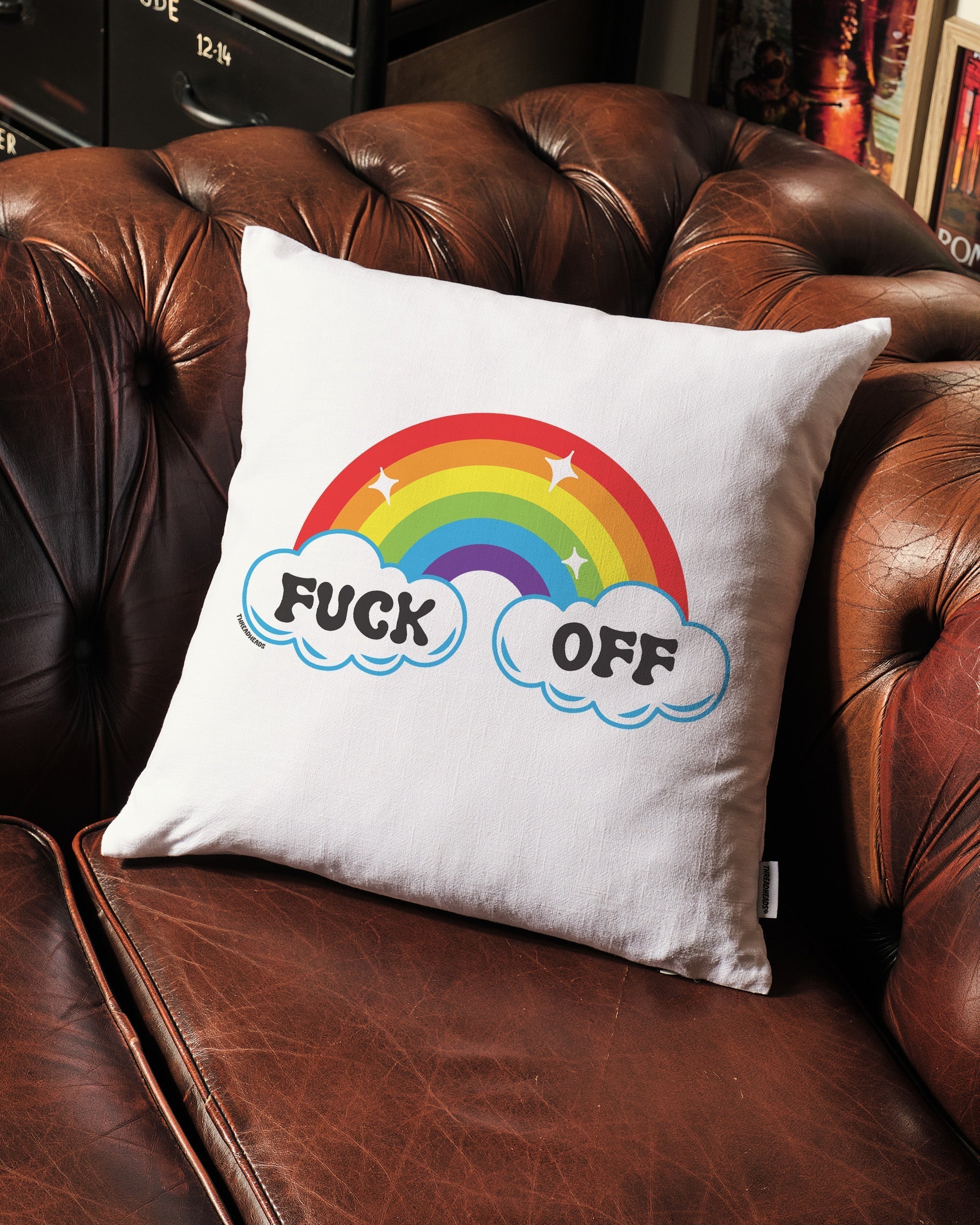 Fk Off Rainbow Cushion