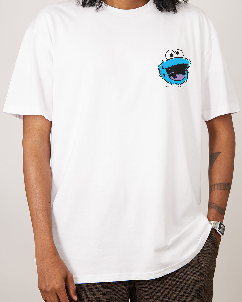 Cookie Monster Face Mini Print Tee