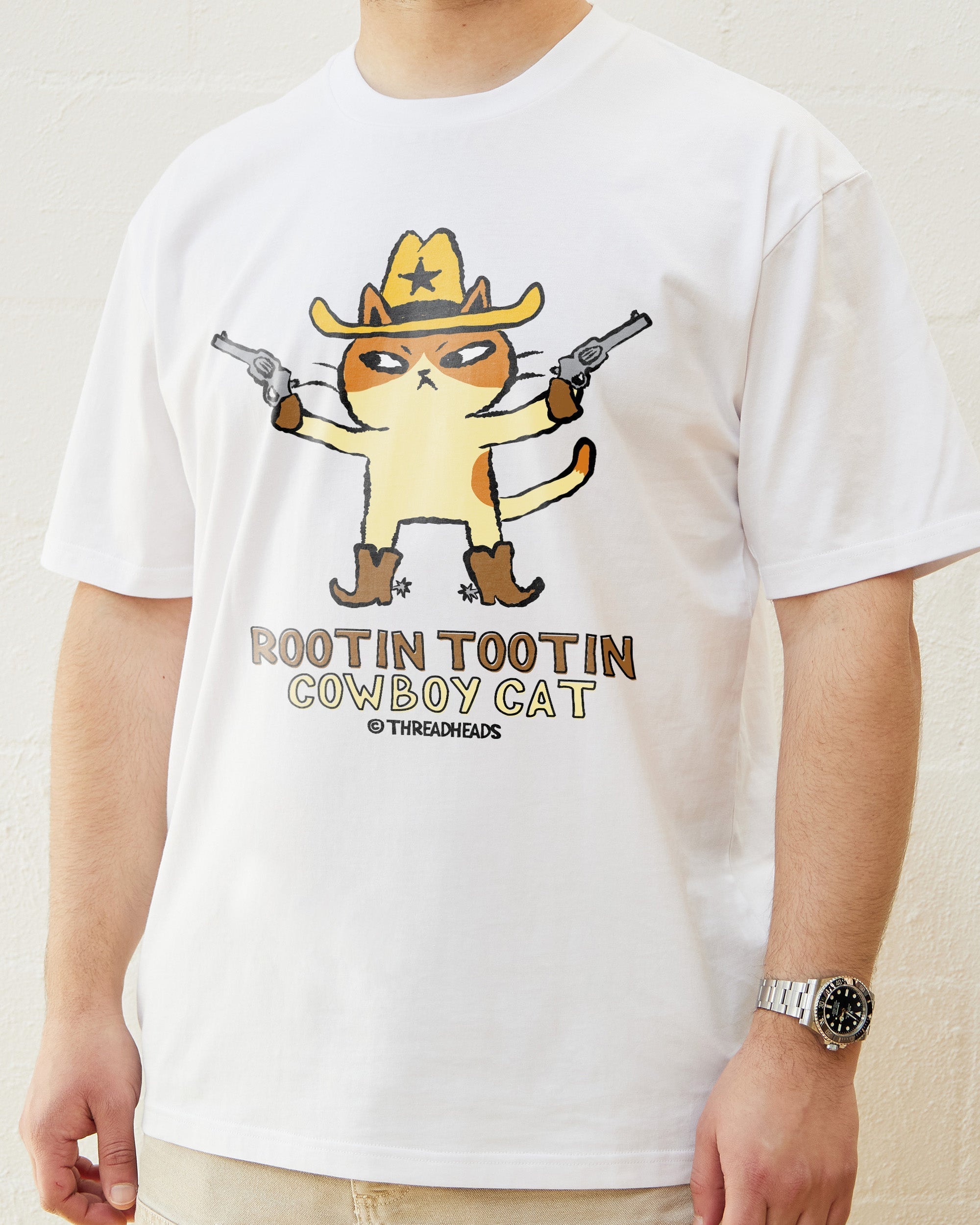 Rootin Tootin Cowboy Cat T-Shirt