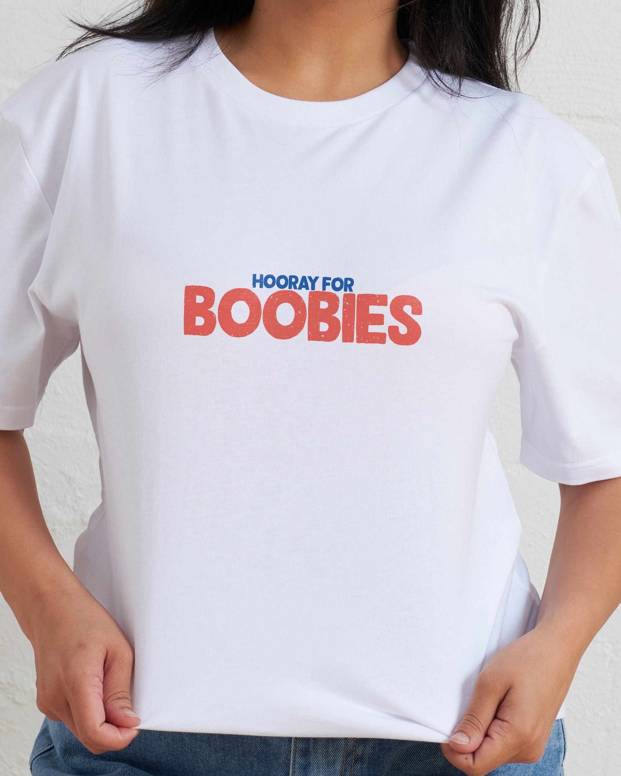 Hooray for Boobies Front and Back T-Shirt