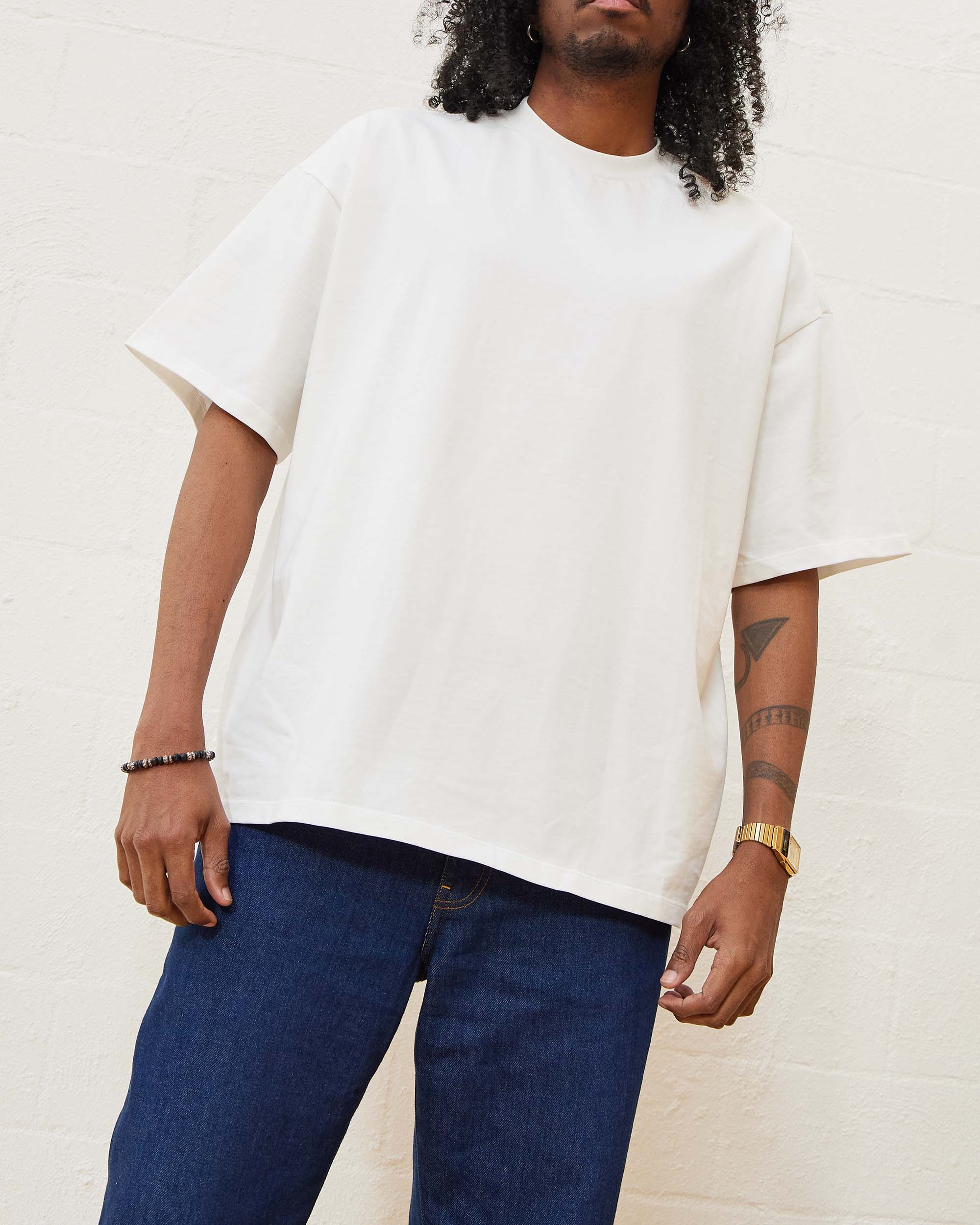 Oversized Tee 4 Pack: Black, Charcoal, Natural, White