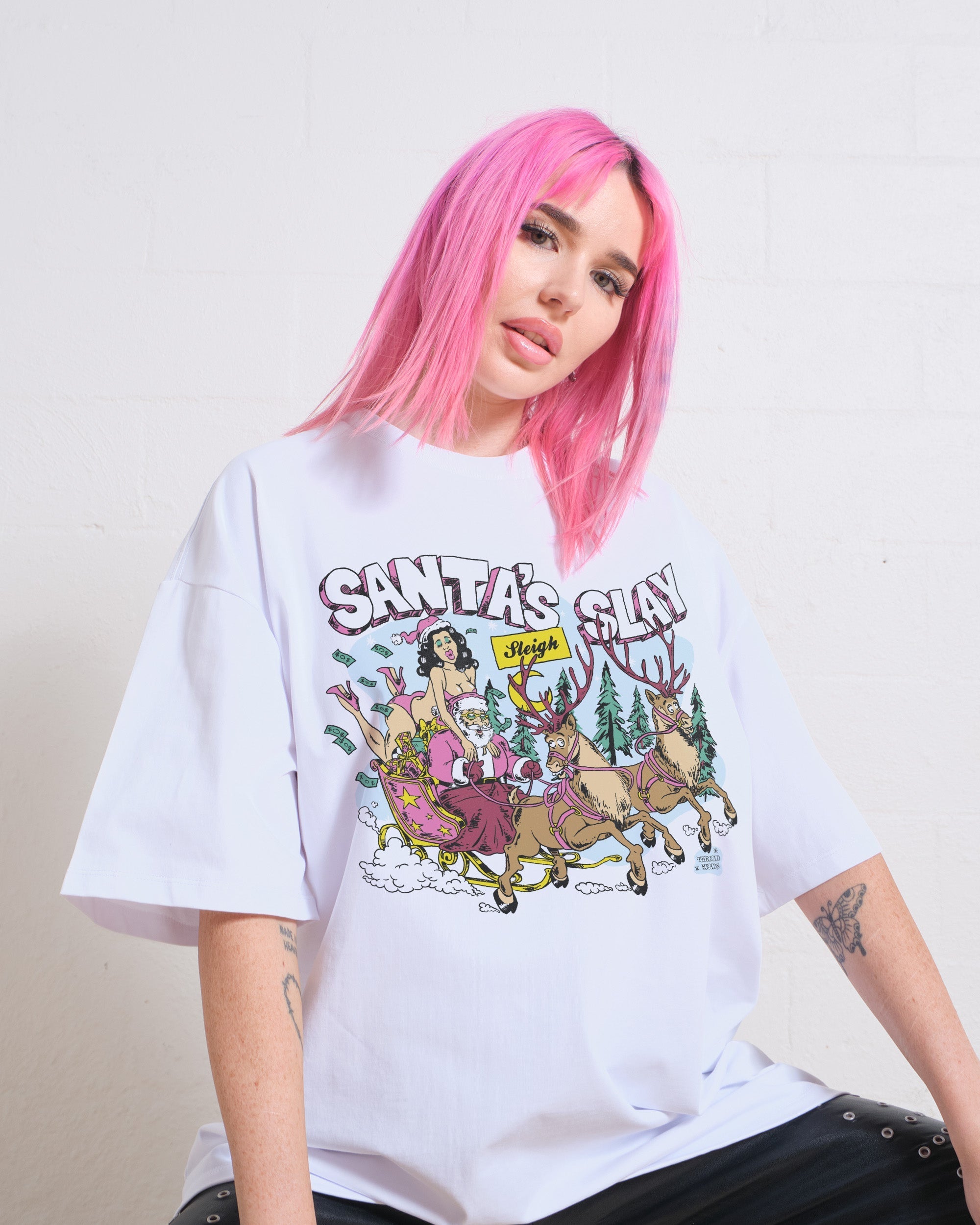 Santa Slay Oversized Tee