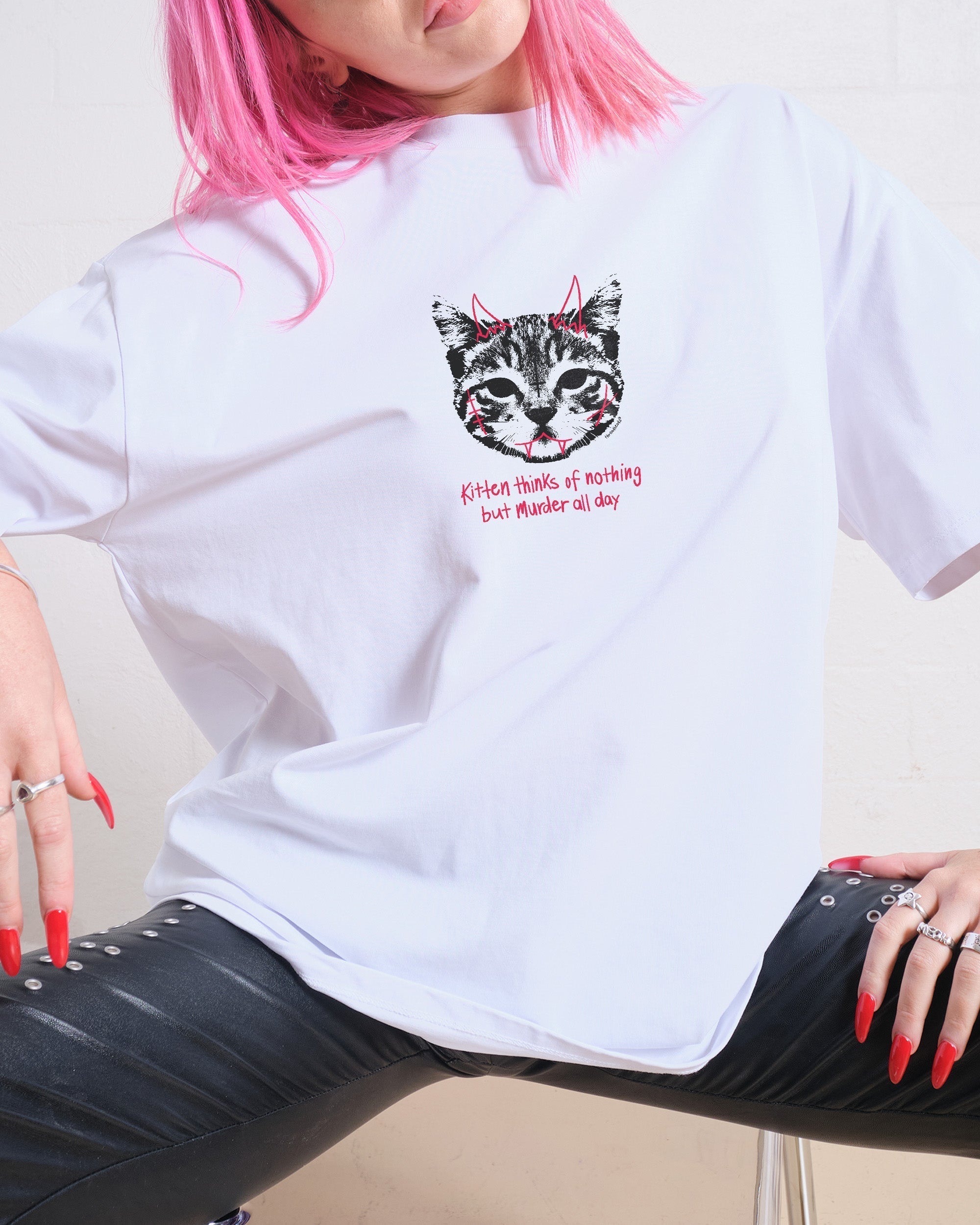 Demon Kitten Oversized Tee