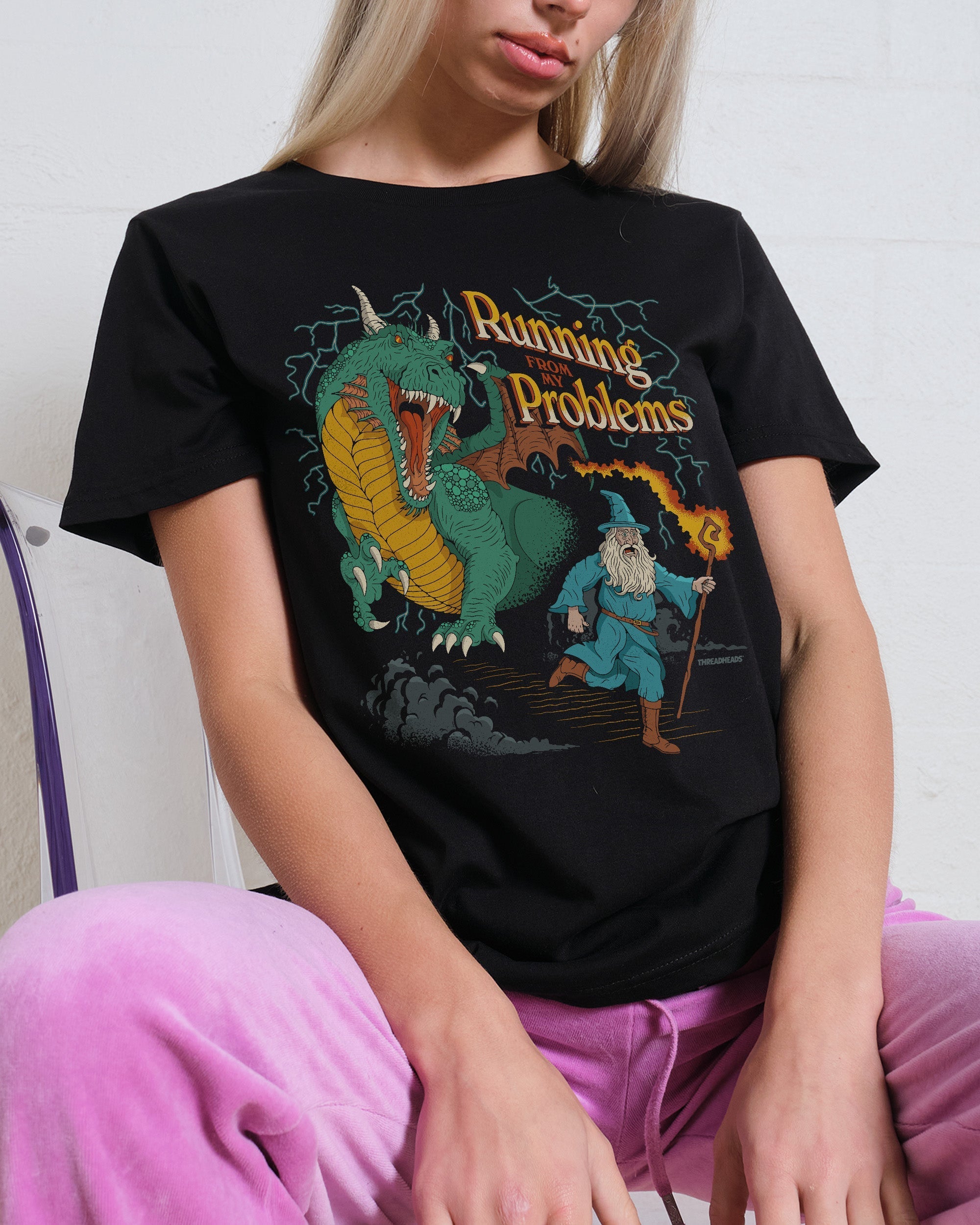 Running From My Problems Dragon T-Shirt