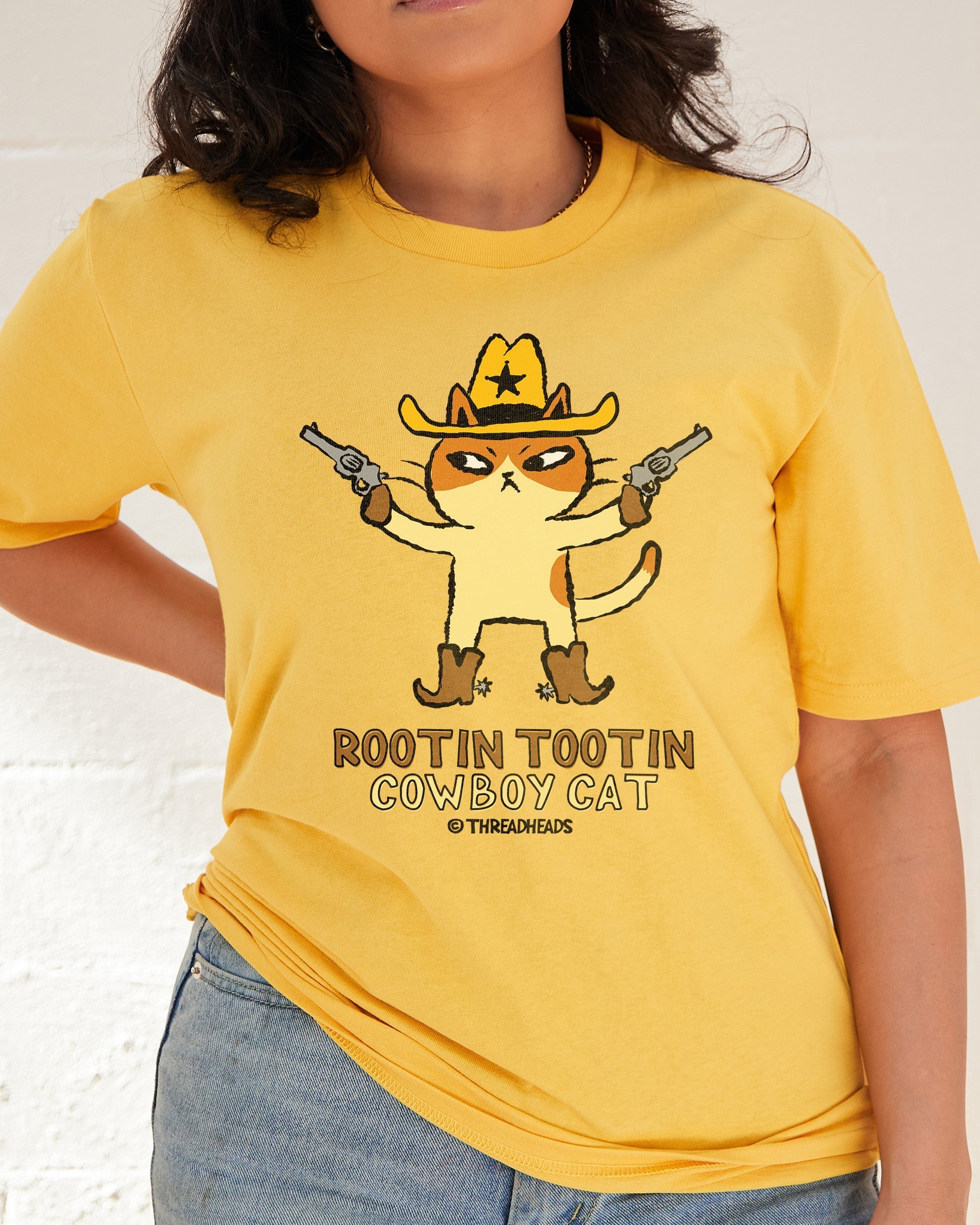 Rootin Tootin Cowboy Cat T-Shirt