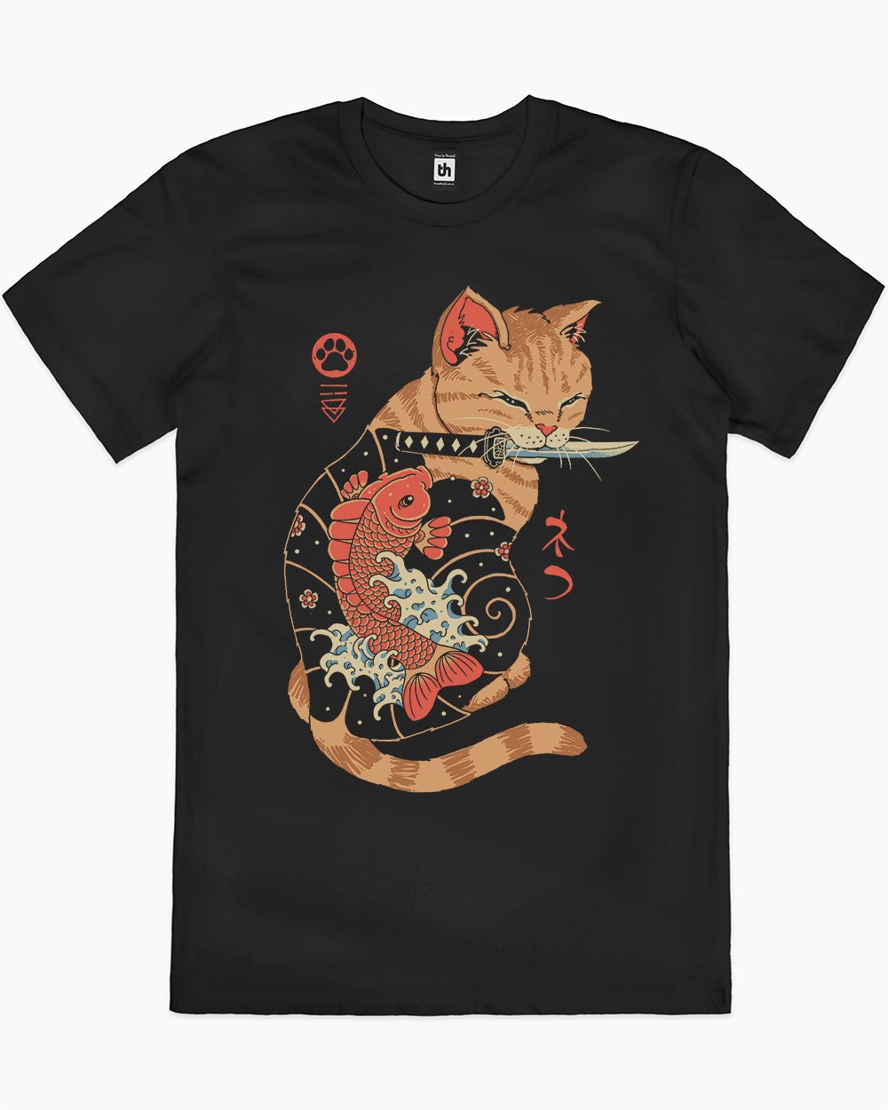 Carp Tattooed Cat T-Shirt