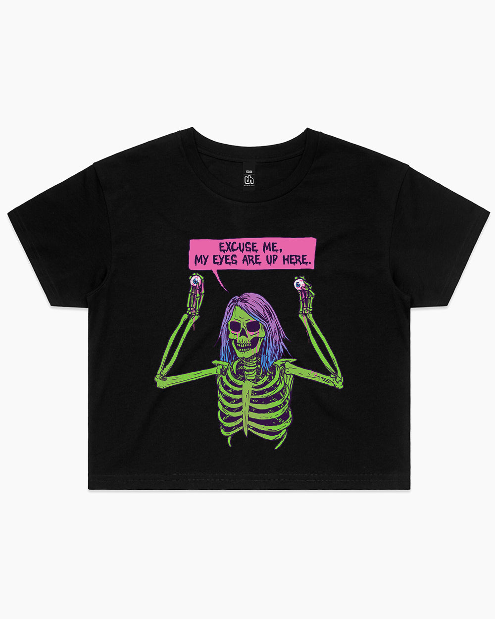 My Eyes are Up Here Crop Tee