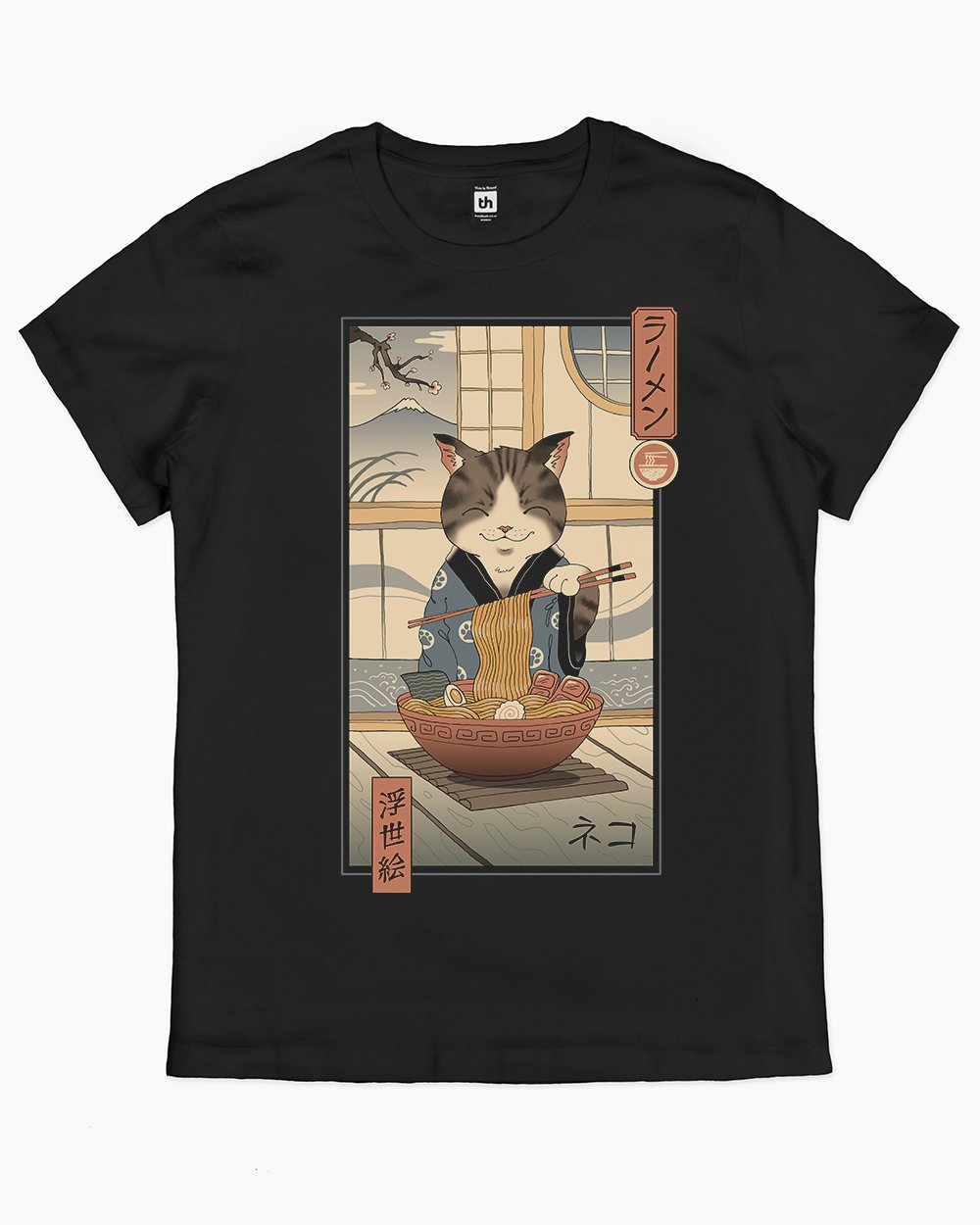 Neko Ramen Ukiyo-e T-Shirt