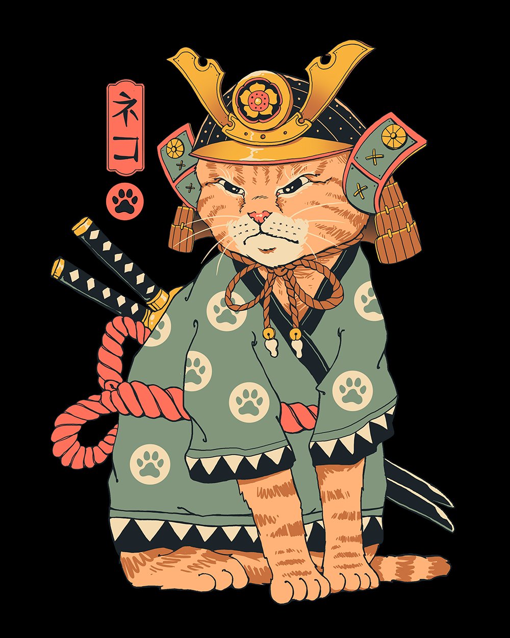 Neko Samurai Long Sleeve