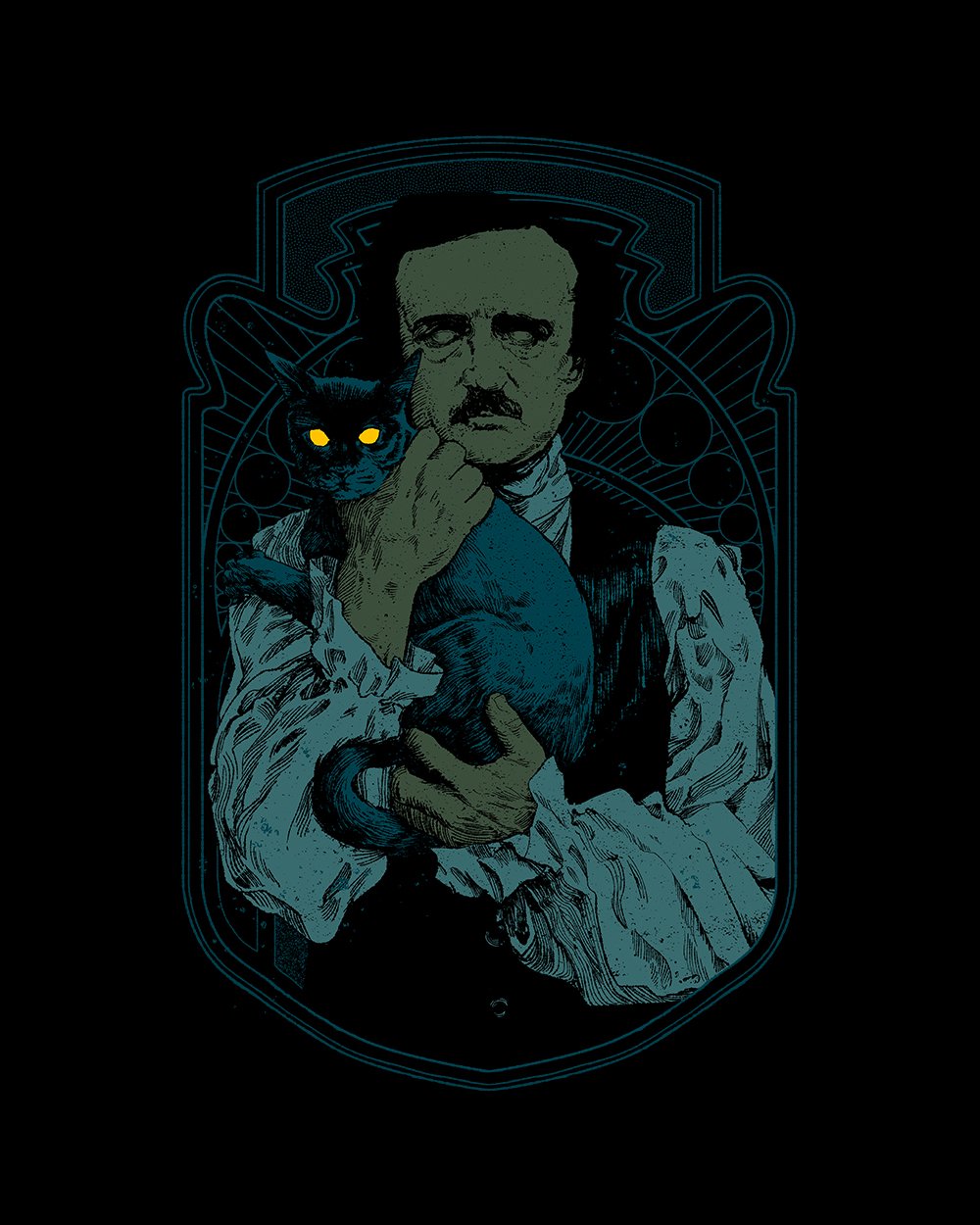 Poe and Black Cat T-Shirt