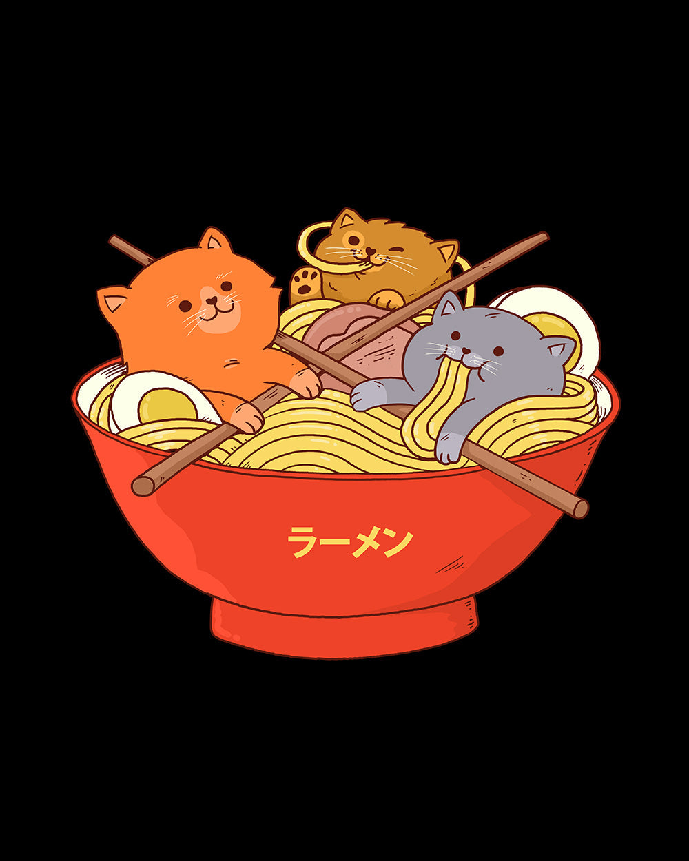 Ramen and Cats Crop Tee