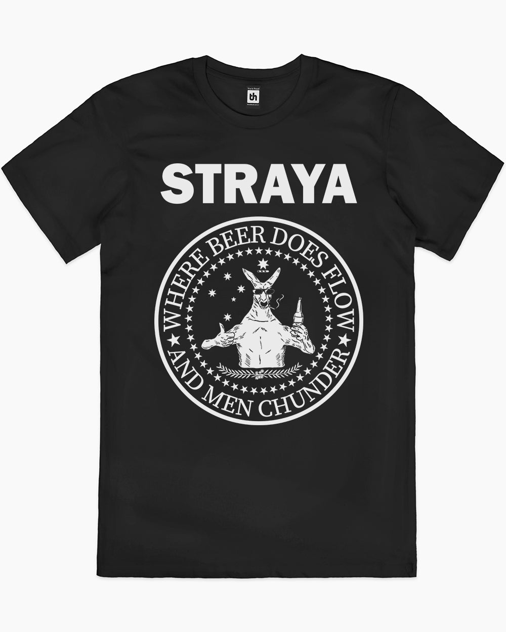 Straya - Where Beer Does Flow & Men Chunder T-Shirt