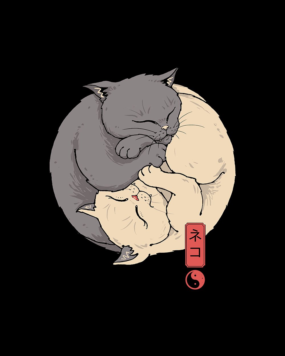 Yin Yang Cats T-Shirt