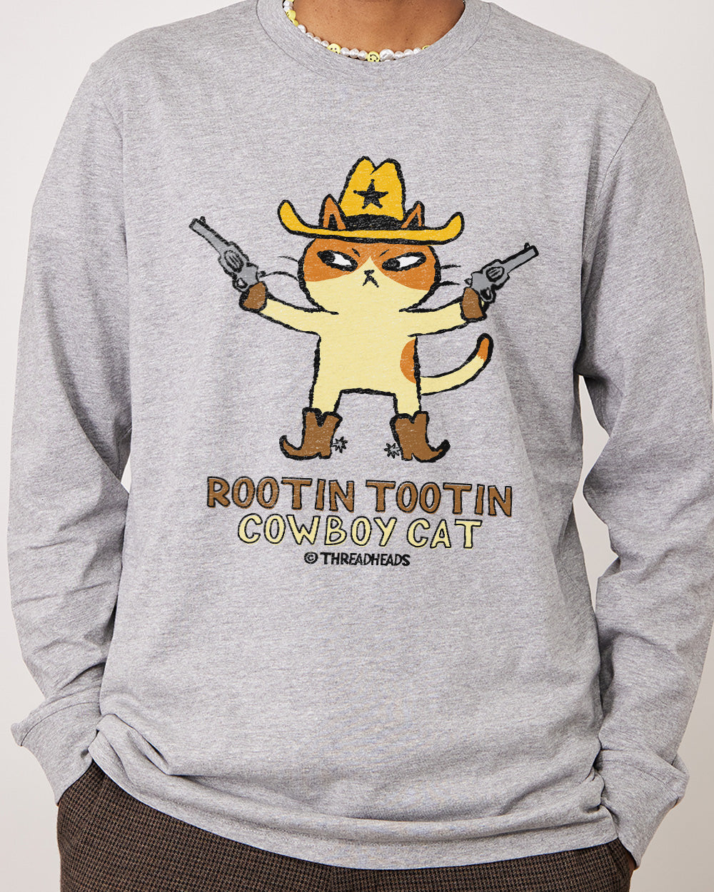 Rootin Tootin Cowboy Cat Long Sleeve