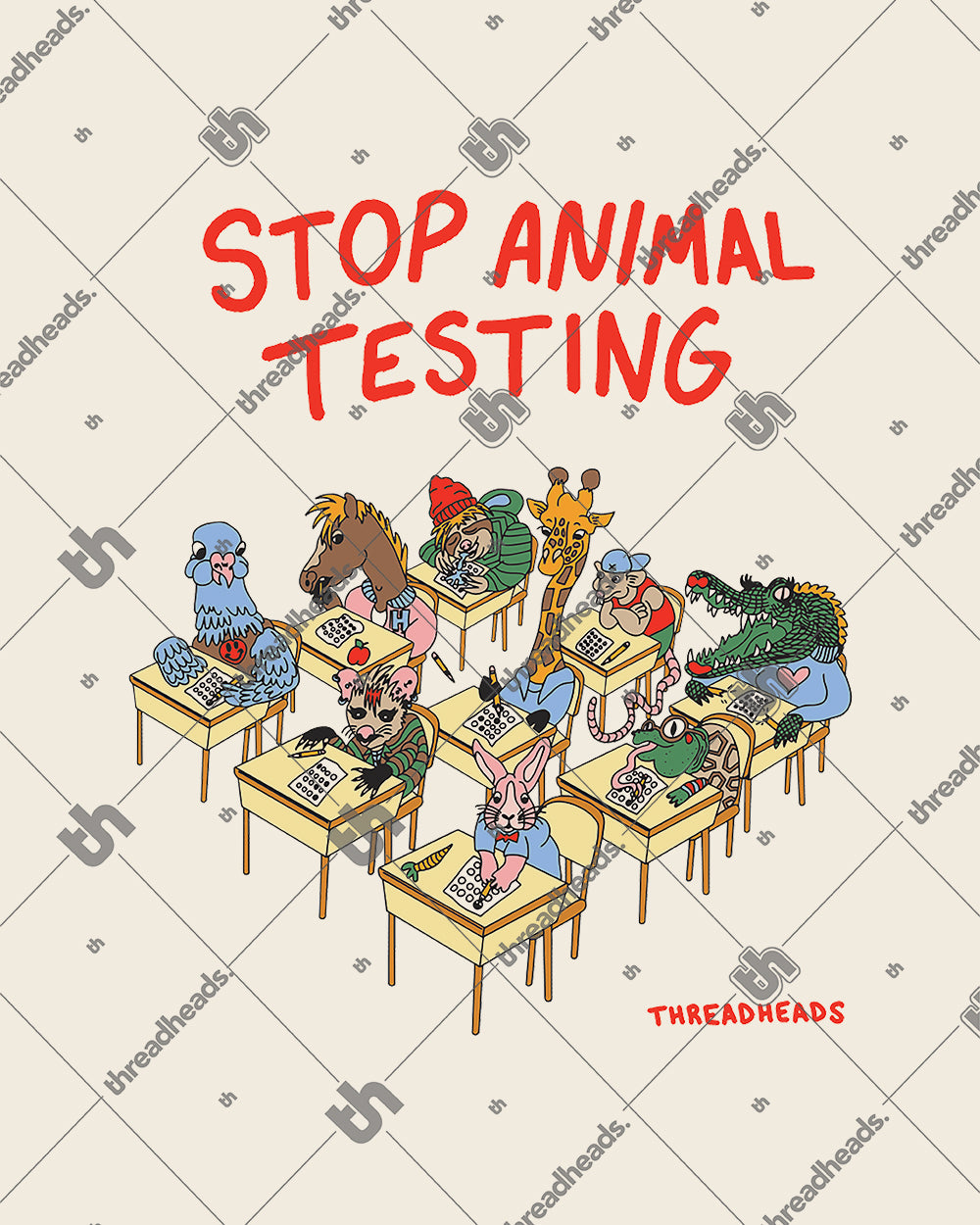 Stop Animal Testing Crop Tee