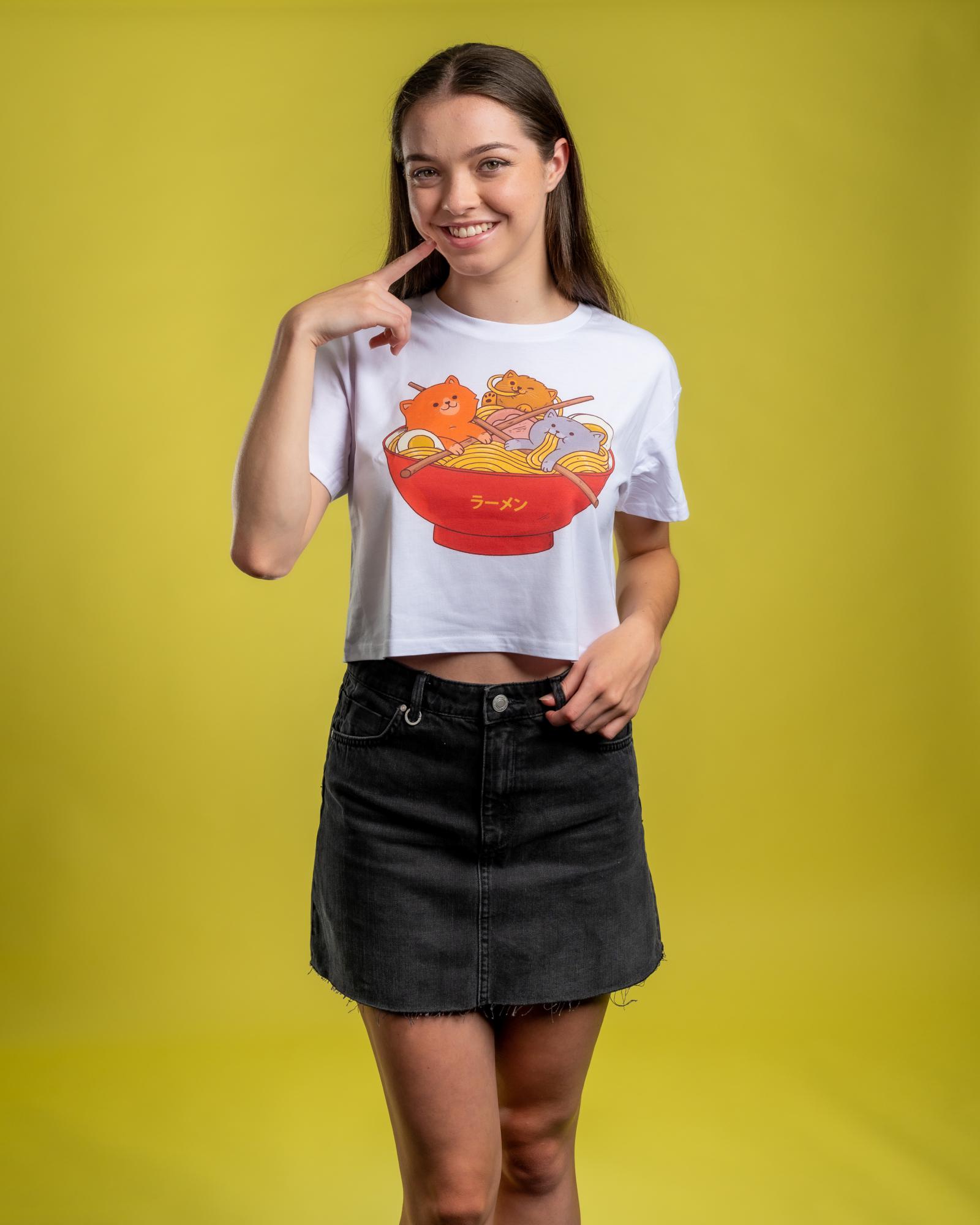 Ramen and Cats Crop Tee