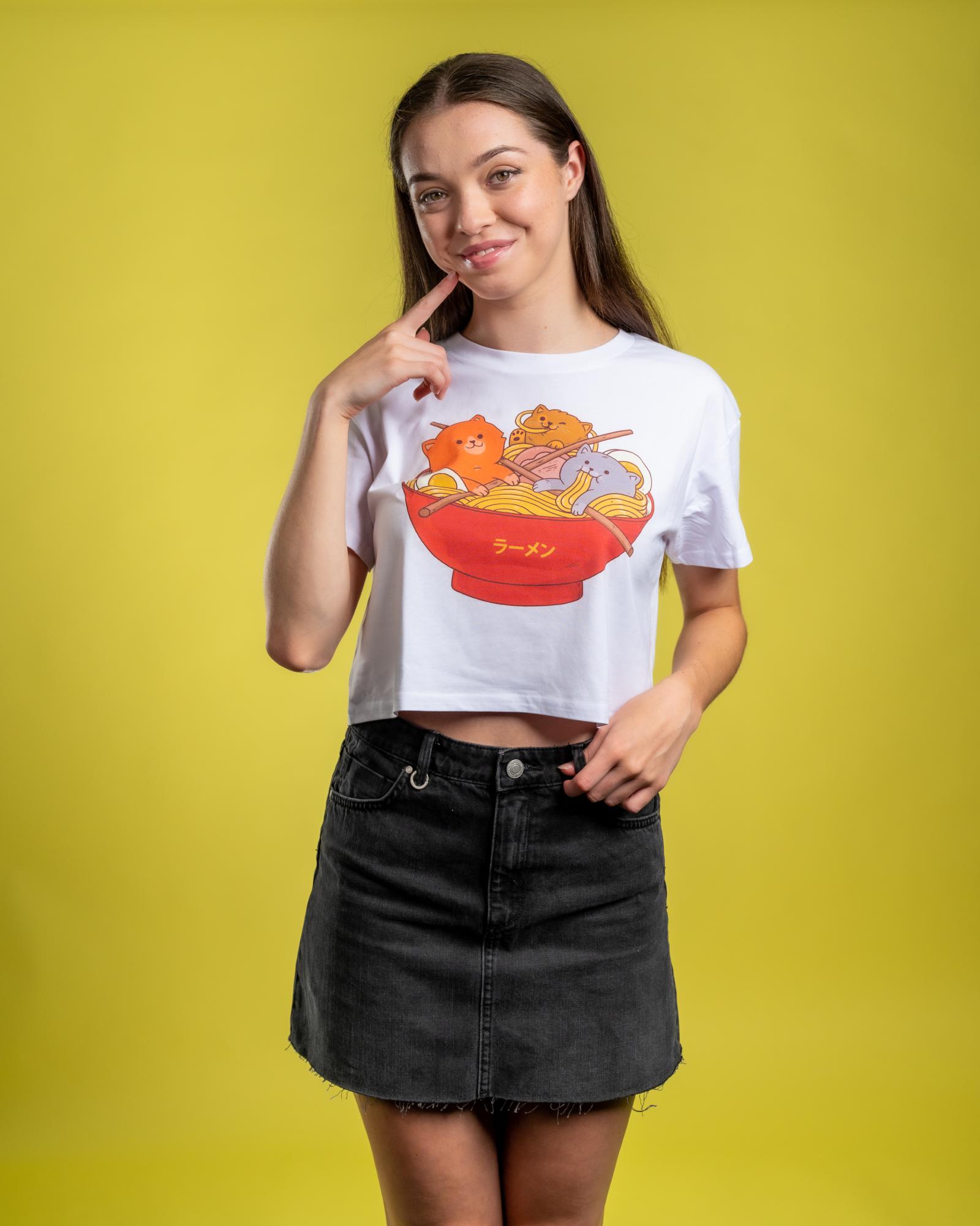 Ramen and Cats Crop Tee