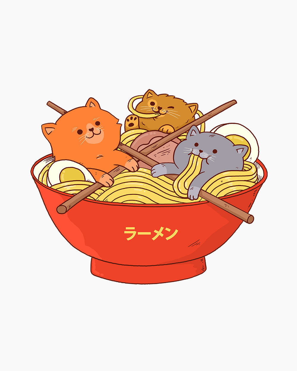 Ramen and Cats Crop Tee