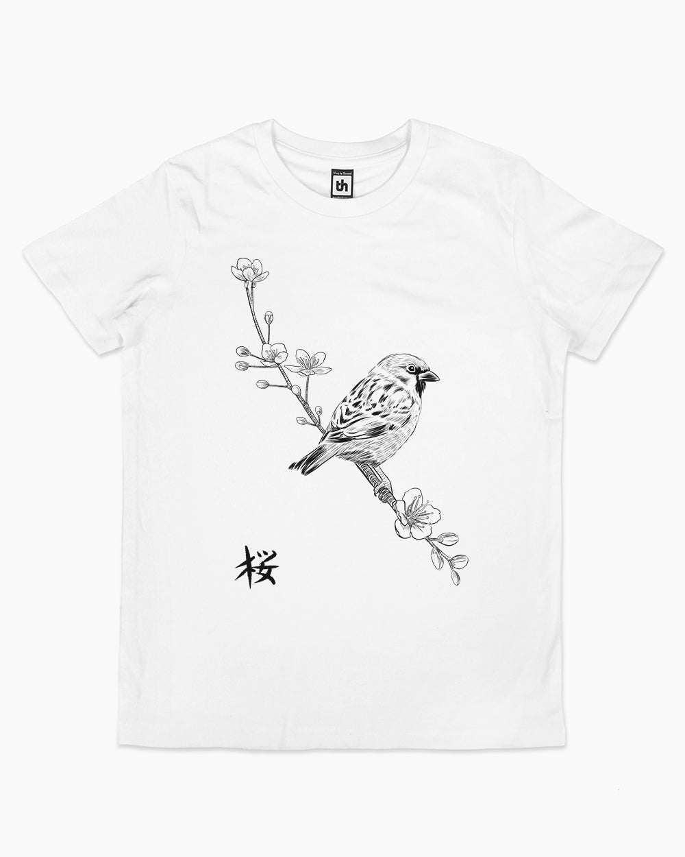 Sparrow on Cherry Kids T-Shirt