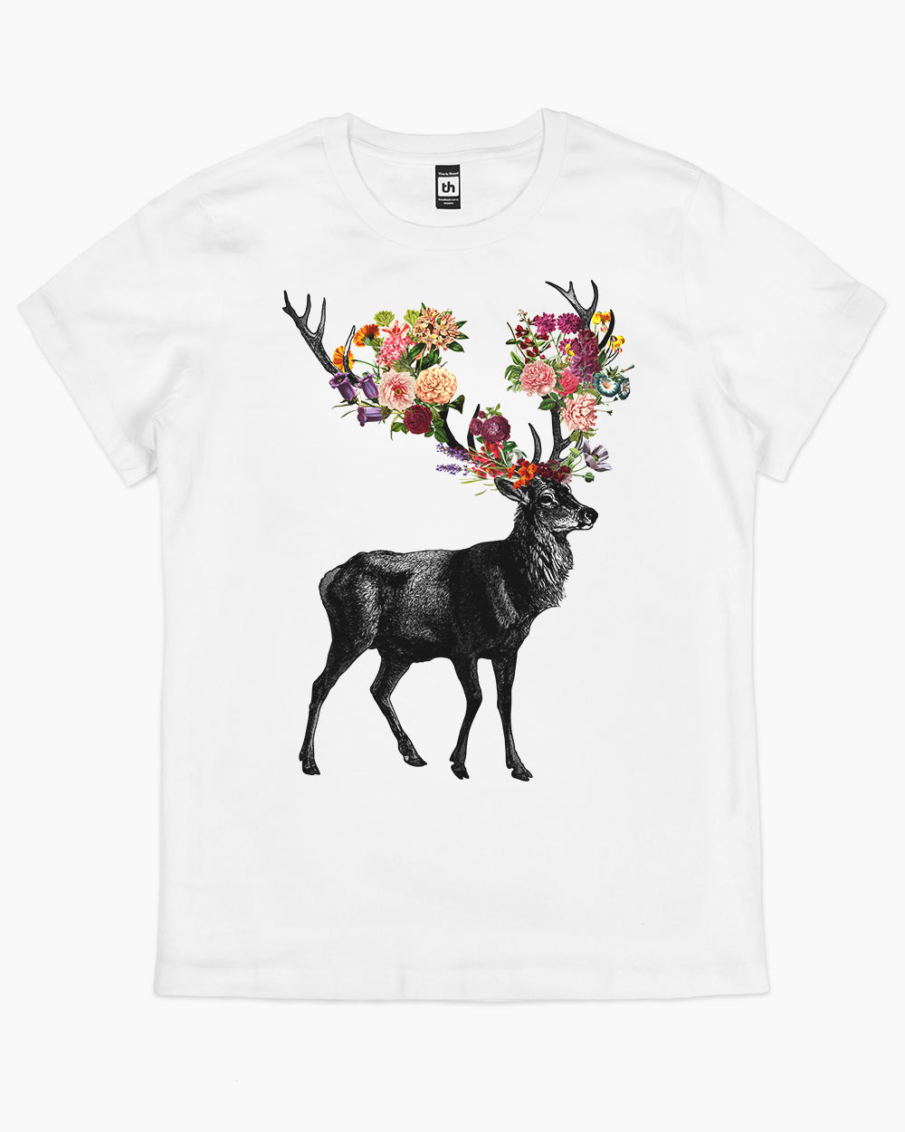 Spring Itself Deer Floral T-Shirt