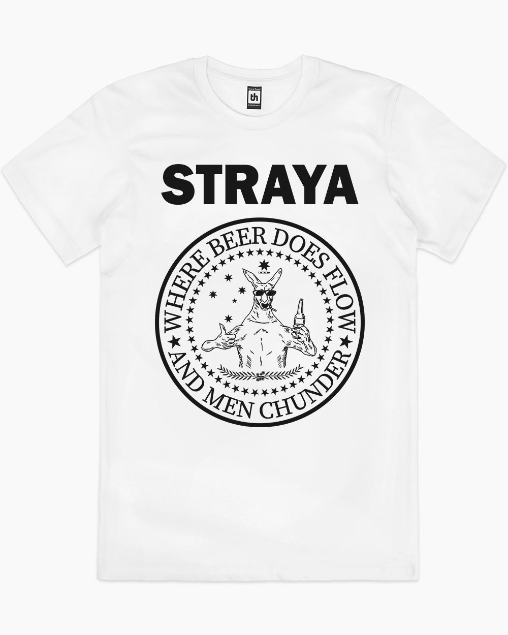 Straya - Where Beer Does Flow & Men Chunder T-Shirt