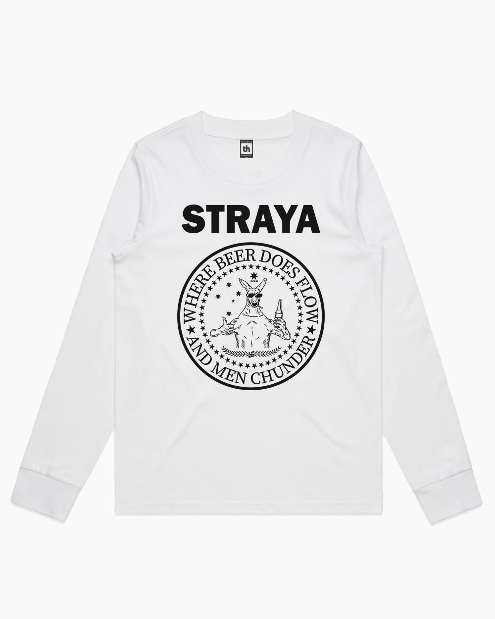 Straya - Where Beer Does Flow & Men Chunder Long Sleeve