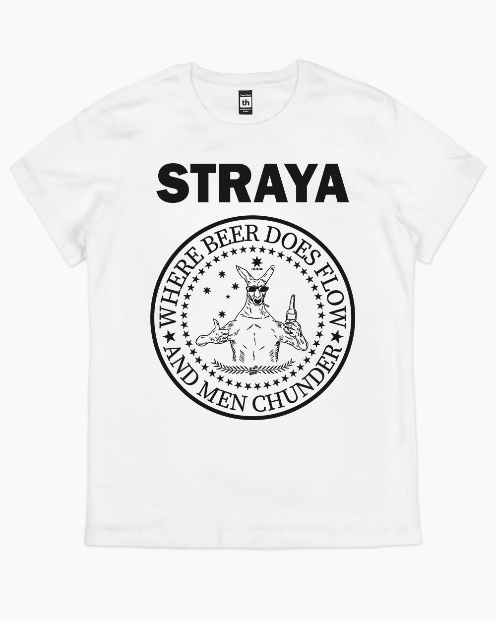 Straya - Where Beer Does Flow & Men Chunder T-Shirt