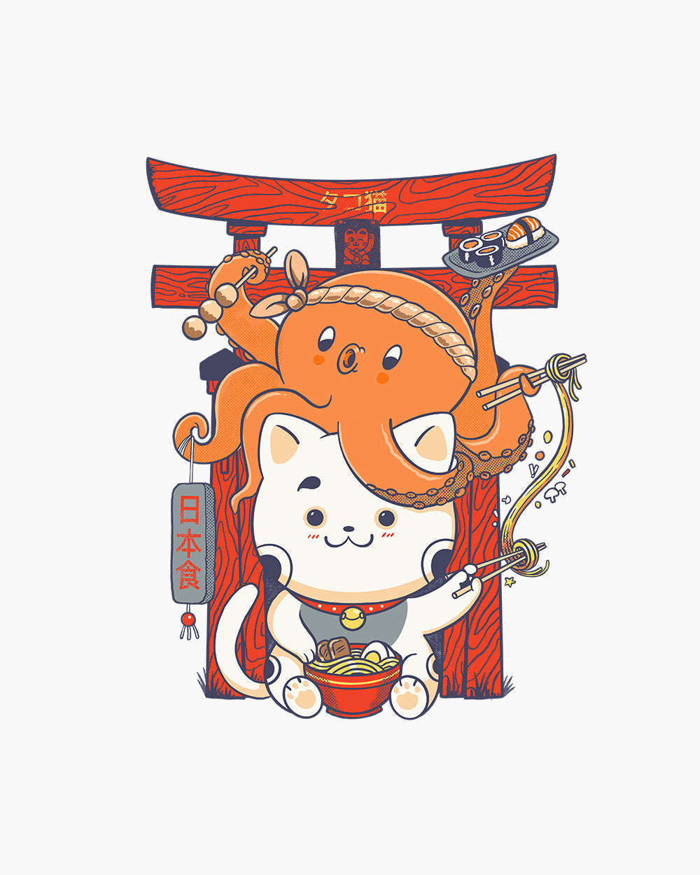 Tako and Neko T-Shirt