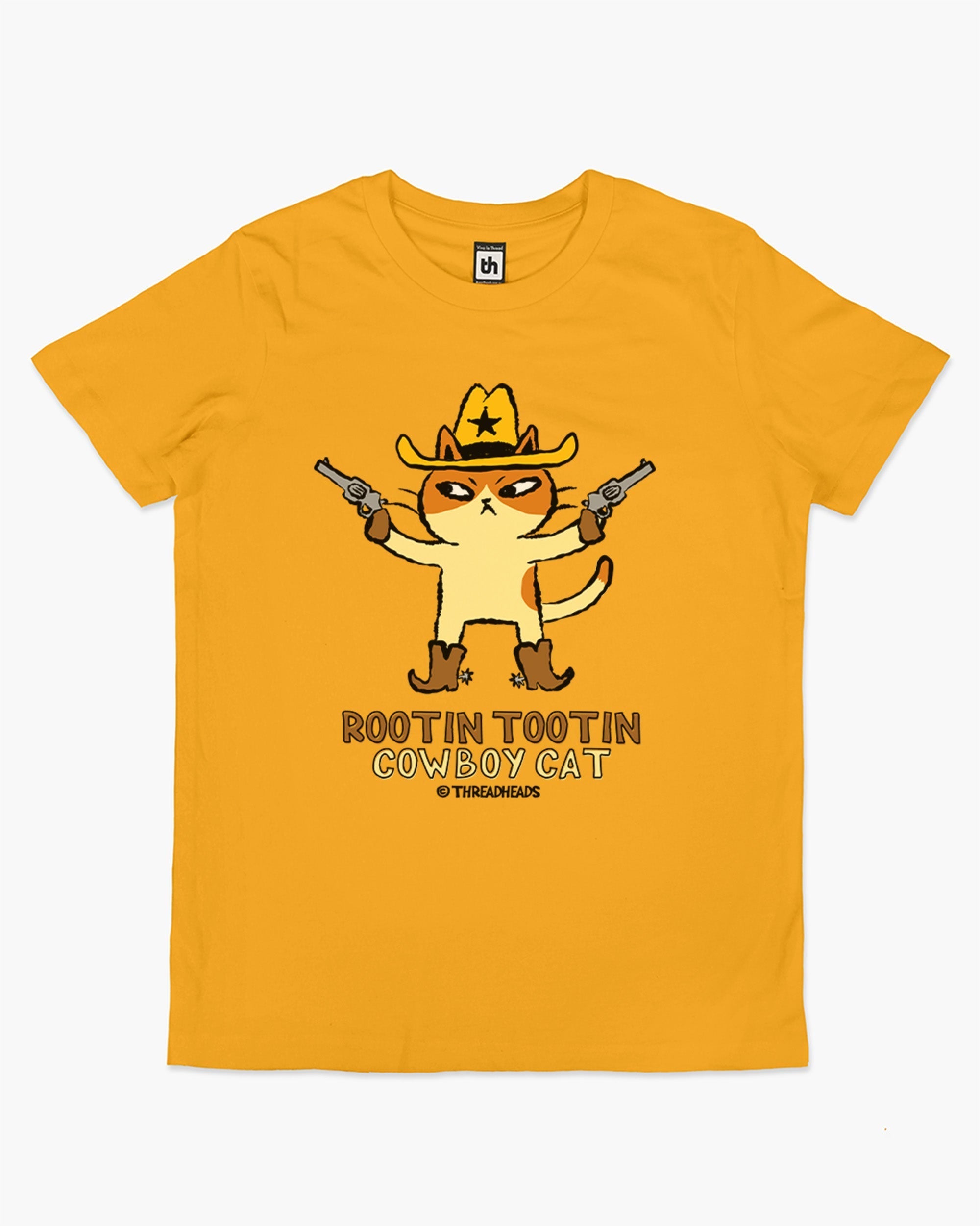 Rootin Tootin Cowboy Cat Kids T-Shirt